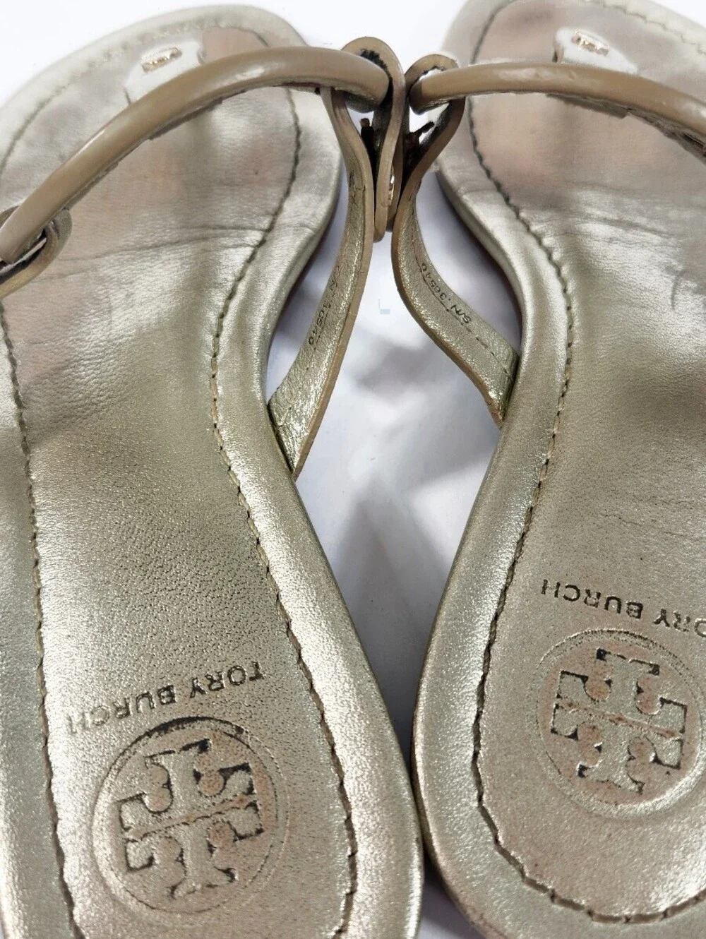 Tory Burch Silver Miller Sandals Size 5.5
